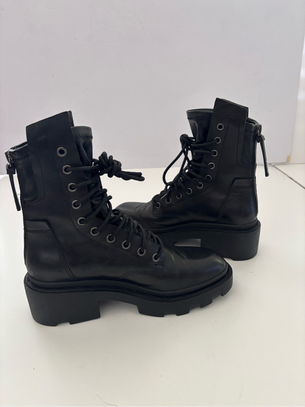 ASH Madness Women’s Leather Zip Heeled Boots Size 36 - Picture 6 of 10